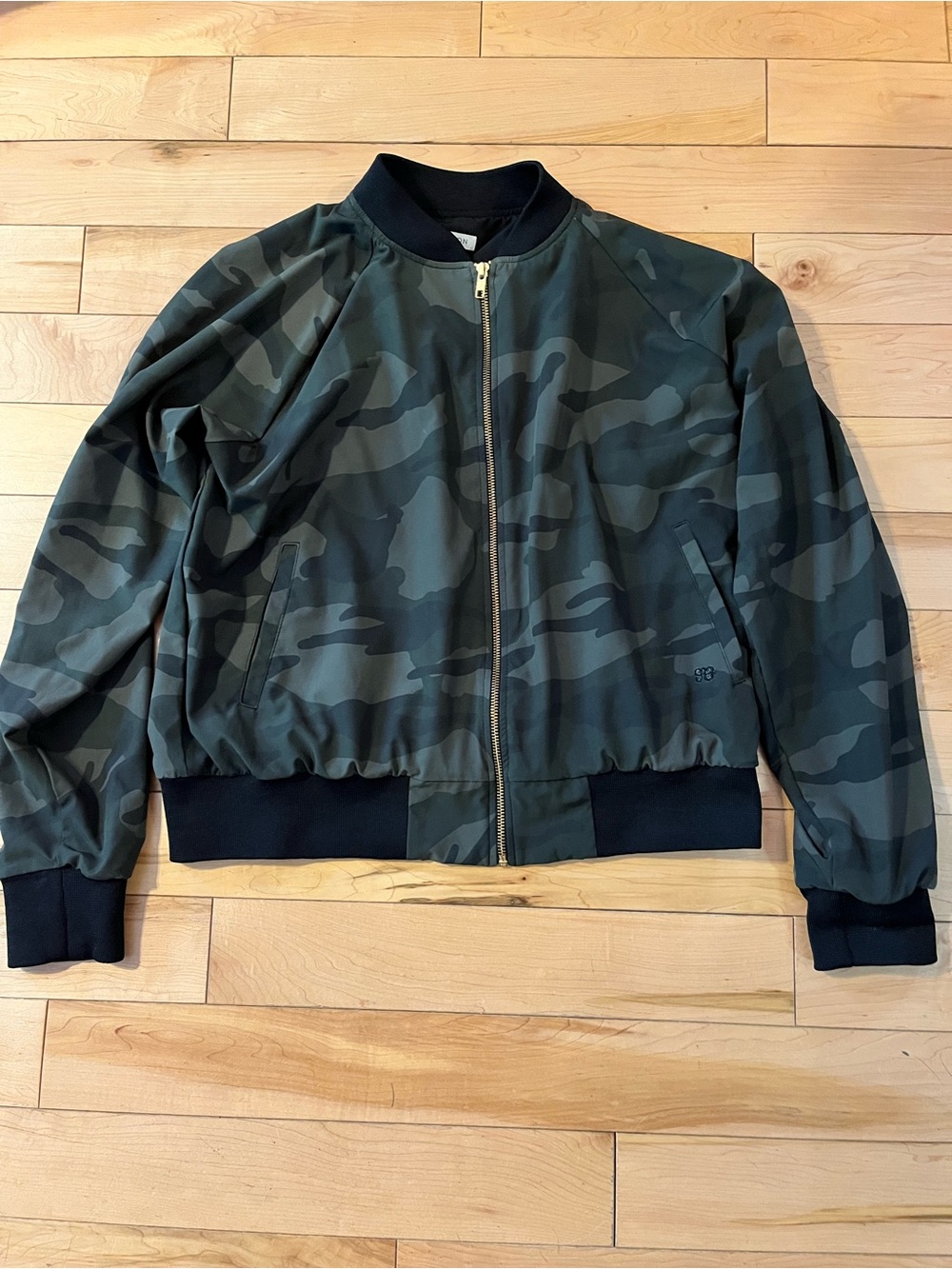 Albion Camo Bomber Jacket in Dark Green zip up extra large - Picture 2 of 9